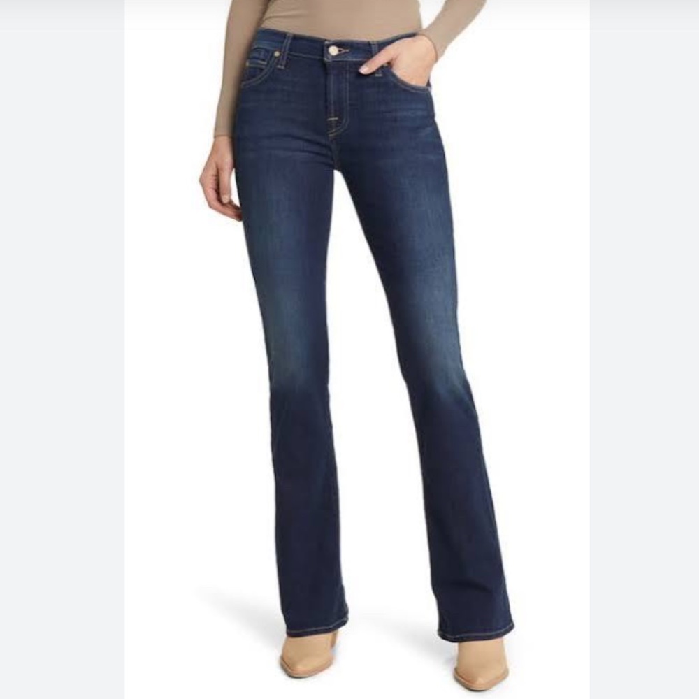 7 For All Mankind Kimmie Bootcut Jeans Dark Wash Sz 32 Petite